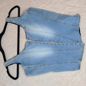 Periscope Small Denim Corset Top with Hook Front Closure NEW